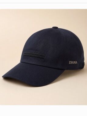 ZEGNA x Rosewood Miramar Beach Linen Baseball Cap Navy Size S Italy
